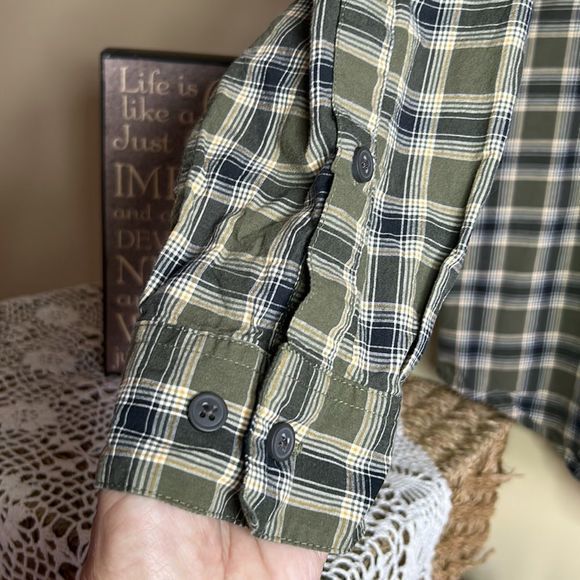 Columbia men’s‎ shirt plaid button down shirt size 1X green long sleeve - Picture 4 of 9